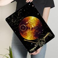 NASA Voyager 1 Golden Record Poster Nasa Space Tinplate Sign Man Cave Customized Metal Signs for Home Room Wall Art Retro Decor 20x30cm（7.8x11.8inch）