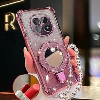 Blizgantis Veidrodinis Laikiklis Apyrankė Telefono Dėklas Skirtas Samsung A17 A07 A16 A06 A36 A56 A15 A25 A35 A55 A05S A14 A34 A54 Atsparus Smūgiams Dangtelis For Samsung A07 gray