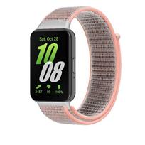 Nailono kilpinė apyrankė Samsung Galaxy Fit 3 juostai Kvėpuojanti Oficiali apyrankė riešui Samsung Galaxy Fit 3 diržo priedai Samsung Galaxy Fit 3 rožinė