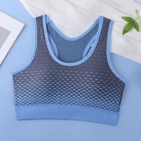Women's Racerback Yoga Sports Bra - Running & Fitness Vest S (Recommended 70-90 lbs) gray