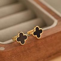 Four-leaf Clover Earrings for Women Small Exquisite Stylish Versatile and Simple Earring Clips