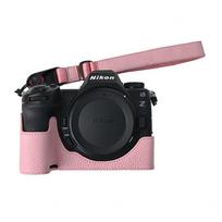 Z 6III Litchi Skin Genuine Leather Camera Half Body Case For Nikon Z6III Z63 Battery Opening Bottom Cover With Strap
