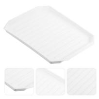 Multi purpose Large Capacity Microwave Bacon Cooker Tray for Cooking Food Vegetables Dishwasher Silicone Tray Safe (Grey) white