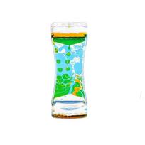Double Colors Oil Hourglass Timer Acrylic Descending Sensory Bubble Floating Motion Bubble Timer Visual Oil Drop Process green