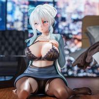 14cm Restored Yukino Sitting Posture Model Sexy Beauty Anime Peripheral Character Figure Mifuyu Yukino Desktop Decor Boy Gifts Premium Quality with box gray