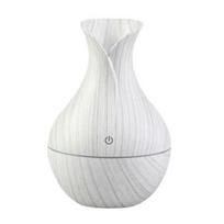 Mini Humidifier Wood Grain Vase Shape Air Humidifier Quiet Cool Mist USB Desktop Diffuser for Car Office Room Bedroom