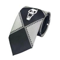 Kira-Yoshikage Cosplay Tie Skull Decor Simulated Unisex Soft Cozy Role Playing Props Polyester JoJos Bizarre Adventure Anime Adults Necktie for Party