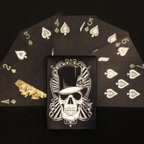 Skull Playing Cards Waterproof Magic Poker Suit Gold Silver Durable Card Playset Classic Party Game for Family Gift Present Collection sidabras