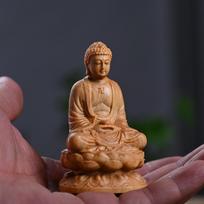 Solid Wood Guanyin Prayer Beads Net Bottle: Classical Bodhisattva Statue for Home or Living Room Decor