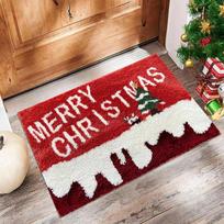Christmas Entryway Door Mat Red Santa Claus Gingerbread Man Carpet New Year 2026 Merry Christmas Home Decor Foot Mat
