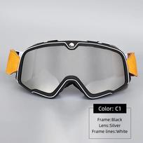 MJMOTO Off-Road Motorcycle Goggles Mens Motocross Helmet Goggles Windproof Anti-Fog Anti-UV400 Scratch-Resistant Biker Eyewear gray