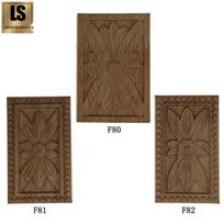 European Style Solid Wood Floral Inlay Carving for Cabinet Door Decoration F82 Model 5x8cm
