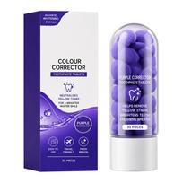 Violetinės dantų pastos tabletės užtikrina kasdienę švelnią ir komfortišką priežiūrą, valo dantų paviršių 30pcs