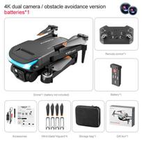 Nauja K101 Max Drone WiFi FPV 4K HD dviguba kamera su kliūčių išvengimu profesionaliai sulankstoma ketursparnio sraigtasparnio žaislai berniukams