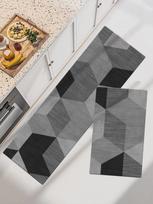 Mados paprastas šiaurietiško stiliaus virtuvės kilimėlis kiliminė danga House Hold Carpet Modernus namų dekoras 40cm*60cm+40cm*120cm gray