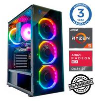 Stacionarus kompiuteris Intop Ryzen 5 5500, DDR4 64GB, SSD+HDD 1 TB 2 TB, AMD Radeon RX 580 8GB GDDR5