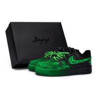 Nike Air Force 1 Skateboard Shoes Unisex Low top Green CW2288-001(Team80-S-BOX) 39 black