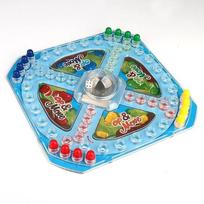 3D Children Favorite Game Board Penguin Race Chess Parent-child Interactive Learning-Focused Plaything Kids Games blue