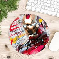 Marvel Geležinis žmogus 1 vnt. Pelės kilimėlis biuro kilimėlis Klaviatūros pelės kilimėlis Stalo aksesuarai Žaidimų konsolės kilimėlis Kompiuterio nešiojamojo kompiuterio kilimėlis overlock 200x200x2mm black