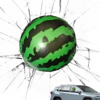 3D Prank Glass Window Stickers Watermelon Hit Design Car Window Stickers 3D Funny Car Stickers Creative Glass Window Stickers žalia
