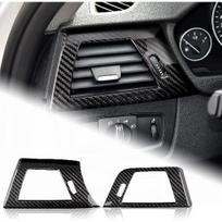 Carbon Fiber Car Dashboard Panel Decorative Sticker for BMW F30 F31 F32 F33 F34 F36 M3 F80 2014-2018 Accessories. Air Vent Cover Black