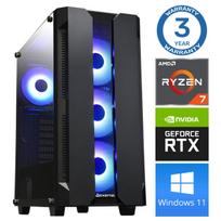 Stacionarus kompiuteris Intop AMD Ryzen 7 5700X, DDR4 16GB, SSD+HDD 500GB 2 TB, Nvidia GeForce RTX3050 6GB GDDR6, Windows 11 Pro