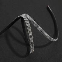 Crystal Rhinestone Cord Bling Bling Soft Tube Shoelace Trim for Diy Trouser Hoodie Drawstring Aglets Craft 2 yard sidabras