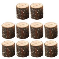 20Pcs Wood Table Number Holders, Wood Memos Note Photo Food Label Holders for Wedding Party Name Sign