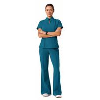 Unisex vientisos spalvos trumpomis rankovėmis medicininis chalatų kostiumas odontologijai ir ligoninei XXL