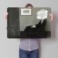 Whistlerio motina Personalizuotas D tekstūros metalinis plakatas Sienų menas Vintažiniai skardos ženklai Moderniam namų dekoravimui Prabangi namų puošyba 20x30cm（7.8x11.8inch） gray