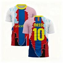 Vyriški Messi Specialūs Bendrai Pasirašyti Trumpomis Rankovėmis Futbolo Marškinėliai Treniruočių Futbolo Uniforma Kvėpuojantis Džersis Šeimos Vaikų Marškinėliai S blue