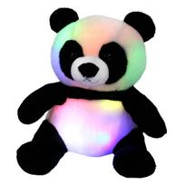 LED Panda minkštas žaislas Šviečiantis minkštas meškinas Pliušiniai žaislai Šviečia tamsoje Šeimos draugas su naktinėmis švieselėmis Dovana vaikams Kalėdos beige