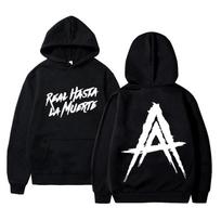 Anuel AA Album Real Hasta La Muerte Felpe Hoodie Autumn Winter Fleece Streetwear S black