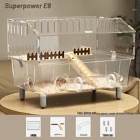 Large Transparent Acrylic Hamster Villa Space - Anti-Bite Breeding Cage