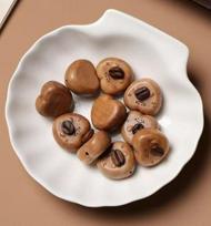 Peach Wood Coffee Bean Teddy Bear Heart Beads Collection for DIY Jewelry