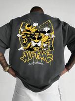 Cartoon Bee Print Tshirts For Men Summer New Casual Round Neck Short Sleeve Tees Fashion Gift Street Trend Tshirts Men Clothing S black