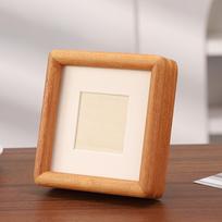 Black Walnut 4-Inch Square Solid Wood Photo Frame with Chinese-Style Mortise and Tenon, Ideal for Photo or Calligraphy Display Square 4 inches (inner diameter 10*10cm)