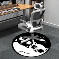 1pc Kittens Cats Office Round Area Rug, Under Office Chairs Bedroom Living Room Home Decor, Room Deco, Available in Various Sizes 80cm