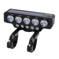 USB Rechargeable Solar Bike Light Night Bright Front Bike Light Headlight with Horn for   Cycling