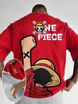 One Piece Luffy Zoro Anime Graphic T Shirts Man Women Summer Y2k Cotton Casual Oversized Short Sleeve Tee Streetwear Harajuku S red