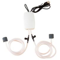 Akvariumo oro siurblys USB maitinamas oro siurblio rinkinys Įkraunamas deguonies siurblys Nešiojamas žuvų aeratorius siurblys Reguliuojamas oro siurblys balta