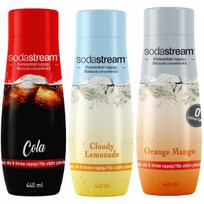 Set of 3 SodaStream concentrates Cola+Lemonade+Orange-Mango