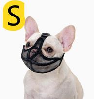 1pc Short-Snouted Dog Muzzle, Anti-Bite Anti-Chew Anti-Bark Adjustable Breathable Pet Mask gray