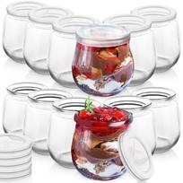 Stiklainis jogurtui ir desertams su dangteliu 300 ml 12 vnt.
