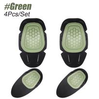 4Pcs Green Tactical Paintball Dragon Armor g4 Frog Suit Knee Pads & Elbow Brace Airsoft Kneepads Interpolated Protector Set žalia