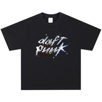 Daft Punk logotipas Marškinėliai, Minkštas audinys, Atsitiktiniai kasdieniniai drabužiai XXXXL gray