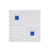 Vandeniui atsparūs 3D sienų lipdukai Putų lipnūs Trimatis Miegamojo Lubų Kambario Dekoravimas Blue 35x35cm