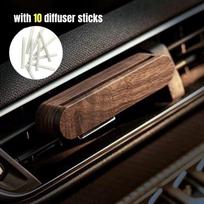Natural Solid Wood Car Perfume Lasting Aroma with 10 Refill Sticks Air Freshener Car Diffuser Car Interior juoda