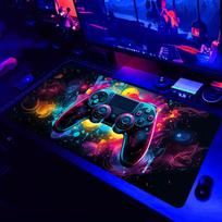 Gamepad Pattern Mouse Pad Large Gamer Long Mousepad XXL Office Gaming Accessories Keyboard Desk Mats NonSlip Rubber Table Mat 300X800X2MM blue