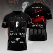 Lady Gaga The Mayhem Ball 2026 3D Gift For Fans Unisex S-235XL Shirt LW923 XL black
